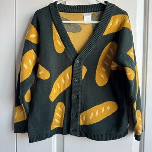 Tiny Cottons 5Y Baguette Cardigan Sweater Wool Blend Cotton Merino